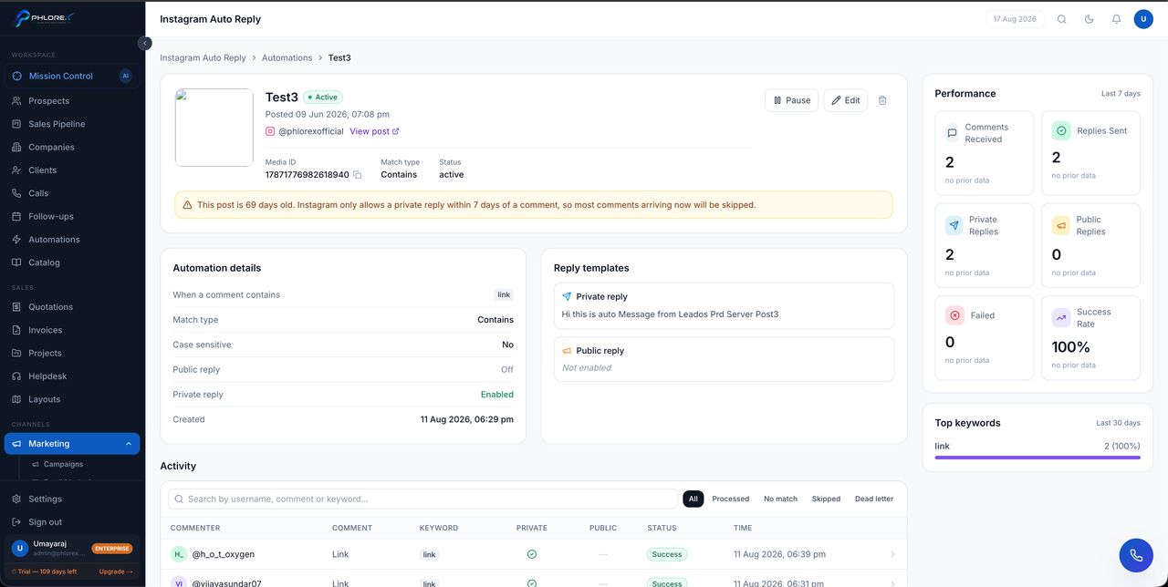 An automation opened