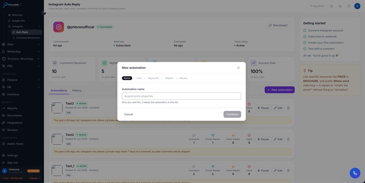 Step 1 — name the automation