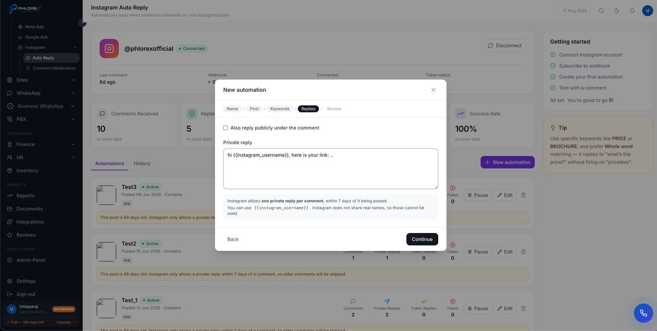 Step 4 — adding a public reply