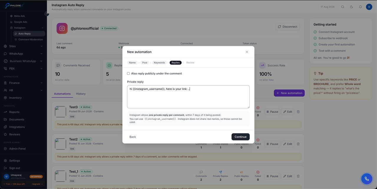 Step 4 — personalising with merge fields