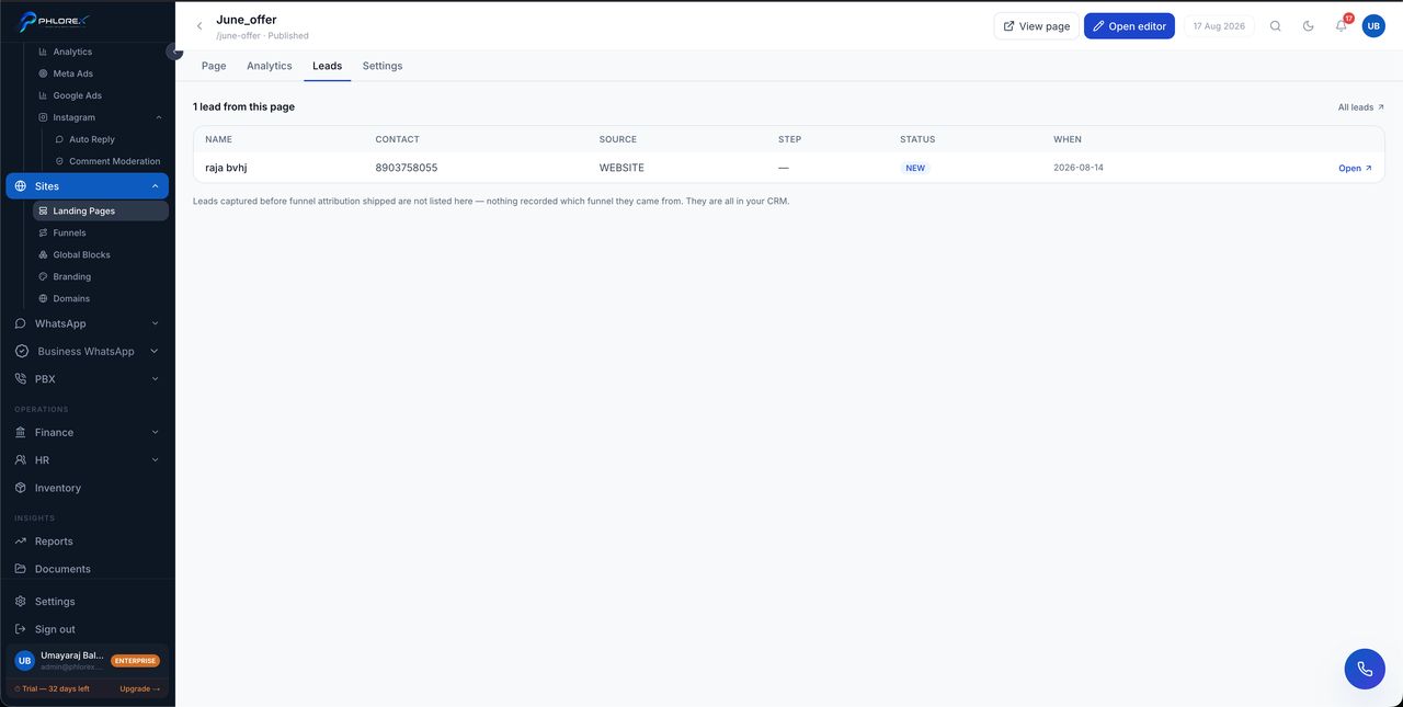 The prospects this page actually produced